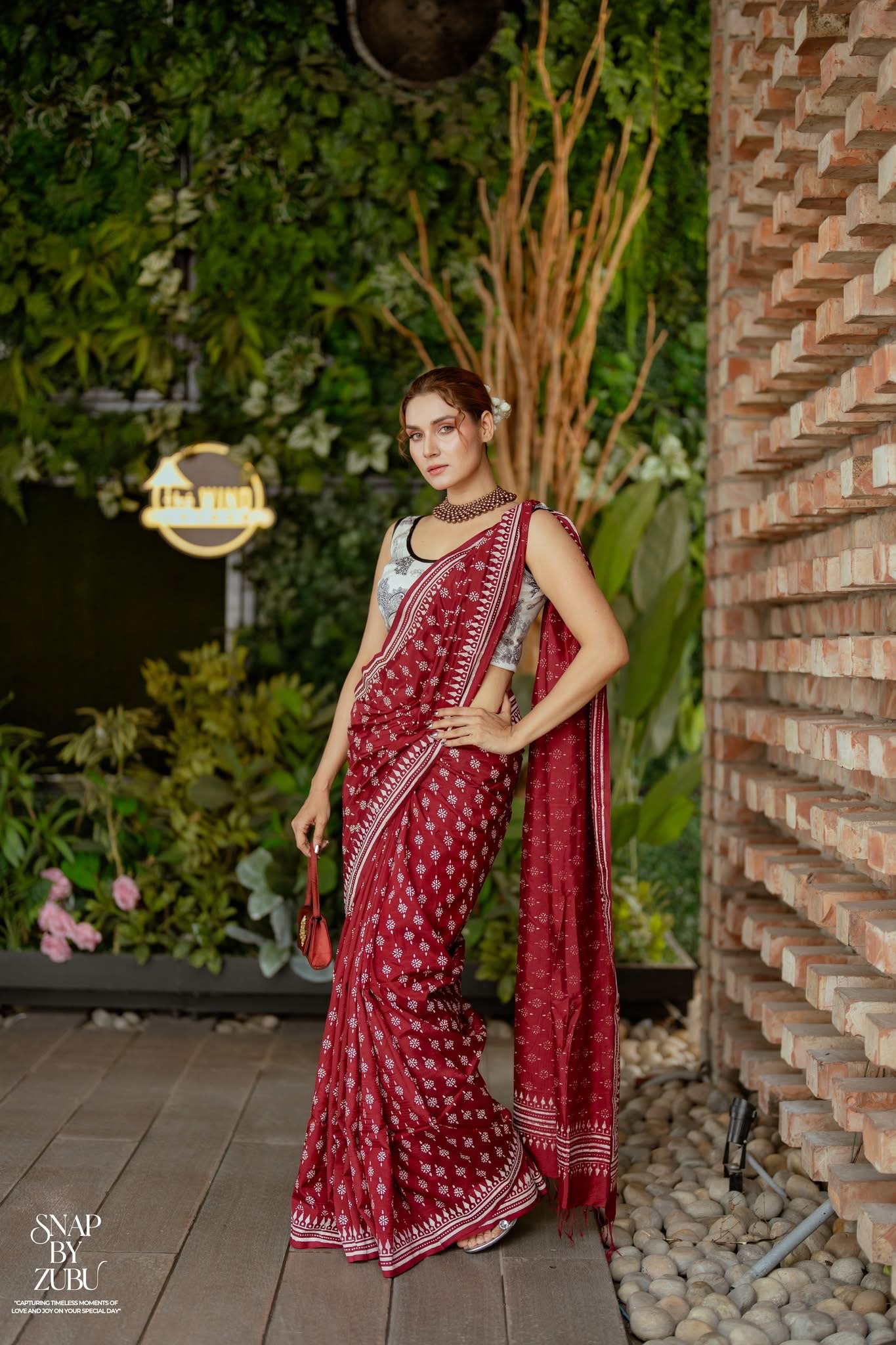 New Batik Design Digital Printed Saree With Blouse Piece | BDS-05