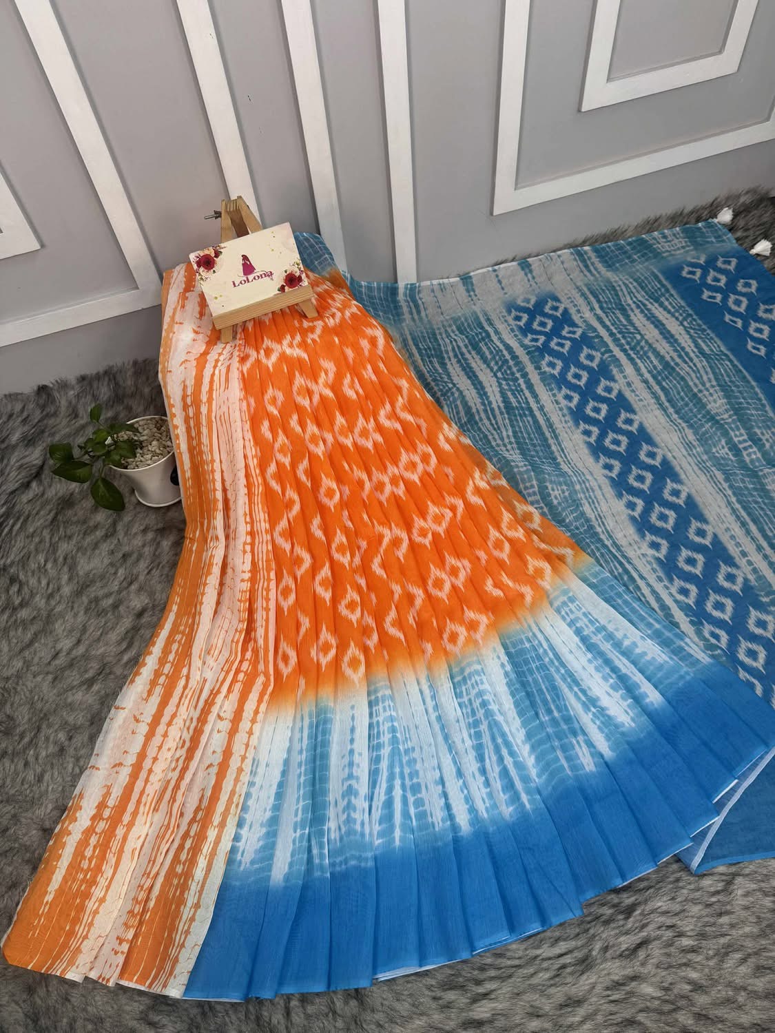 Semi Moslin Silk Digital Printed Saree With Blouse Piece | BDS-10