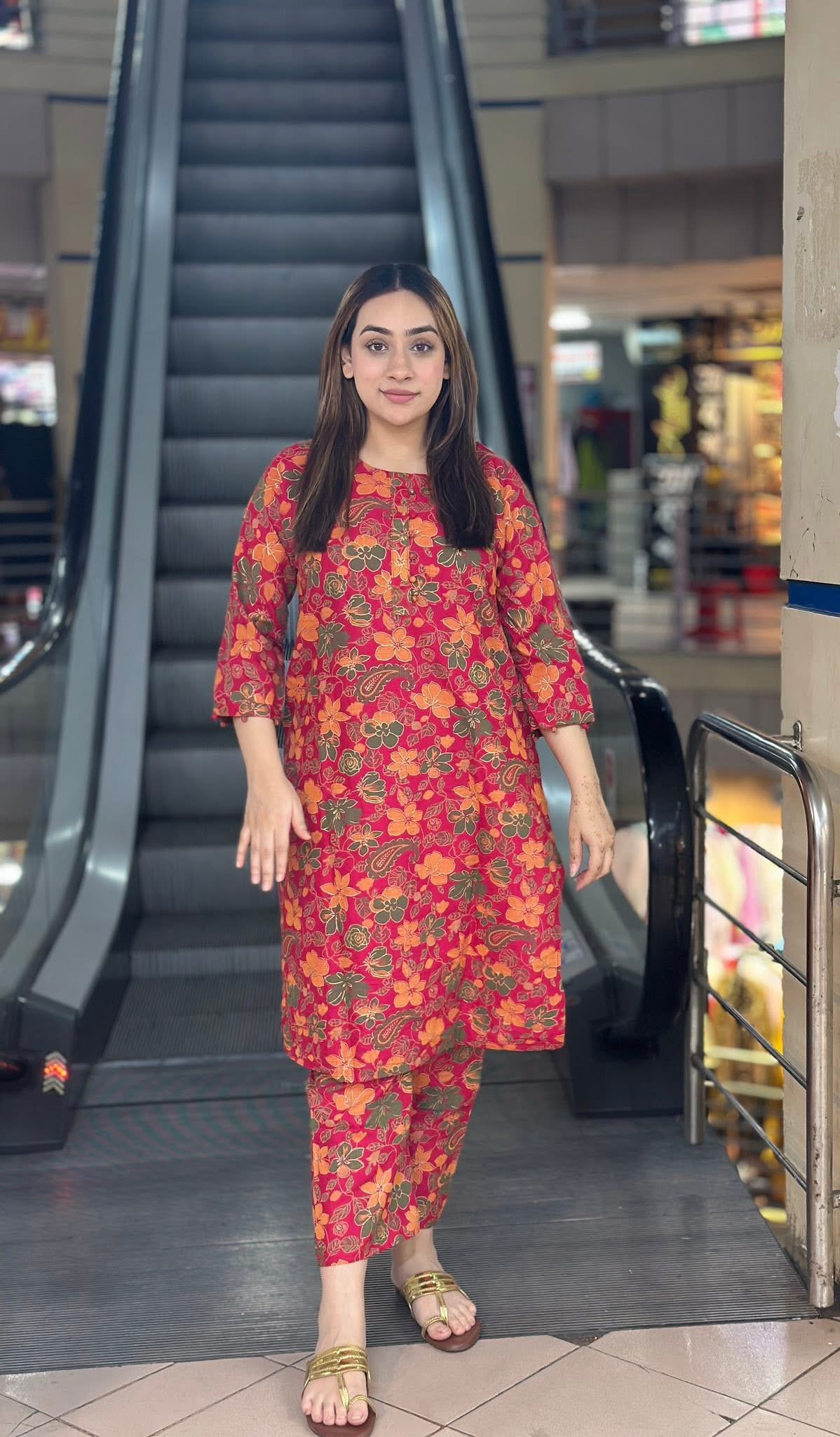 Maisha Gold Cotton Readymade Two Piece | DPD-01