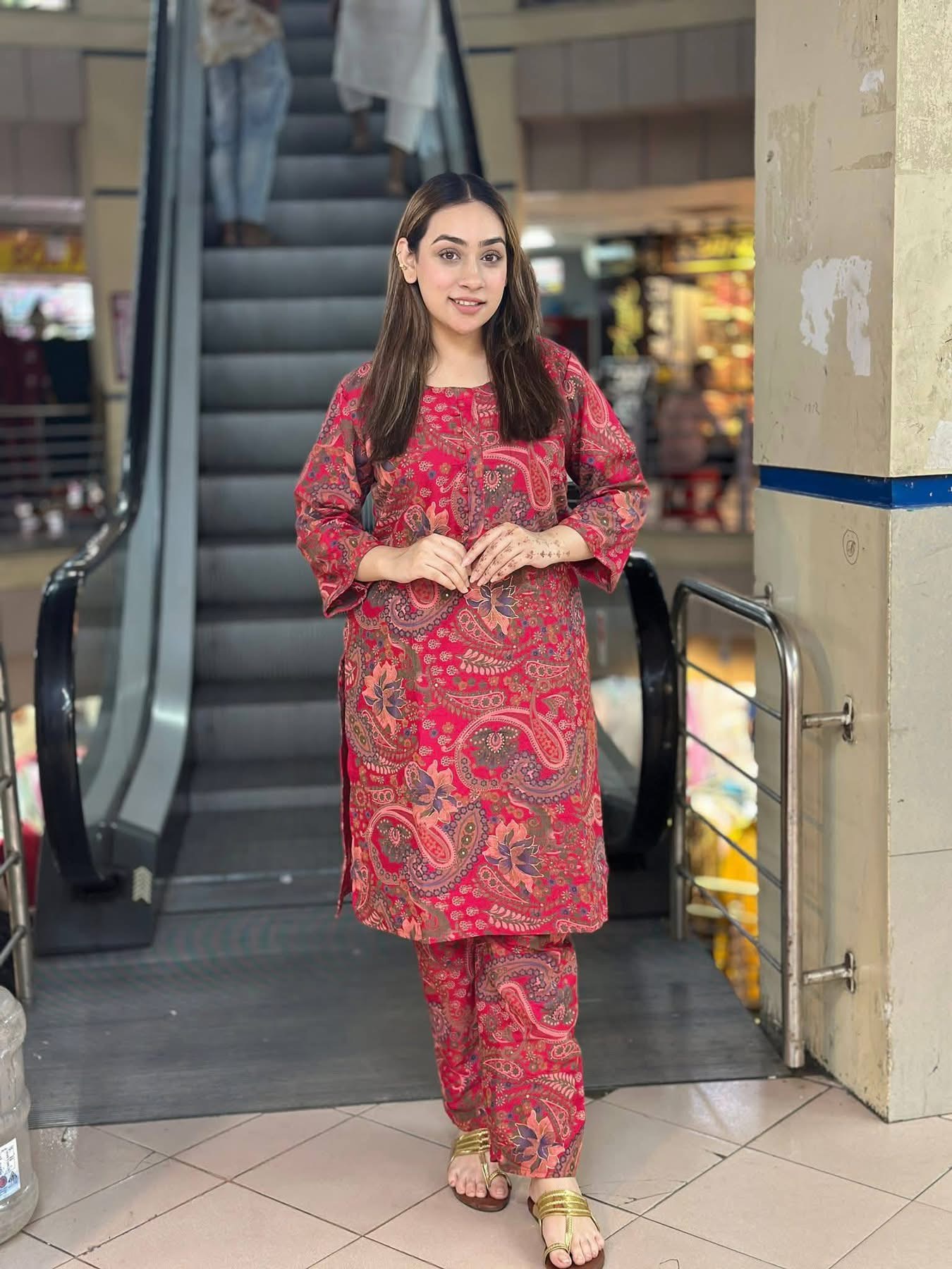 Maisha Gold Cotton Readymade Two Piece | DPD-03