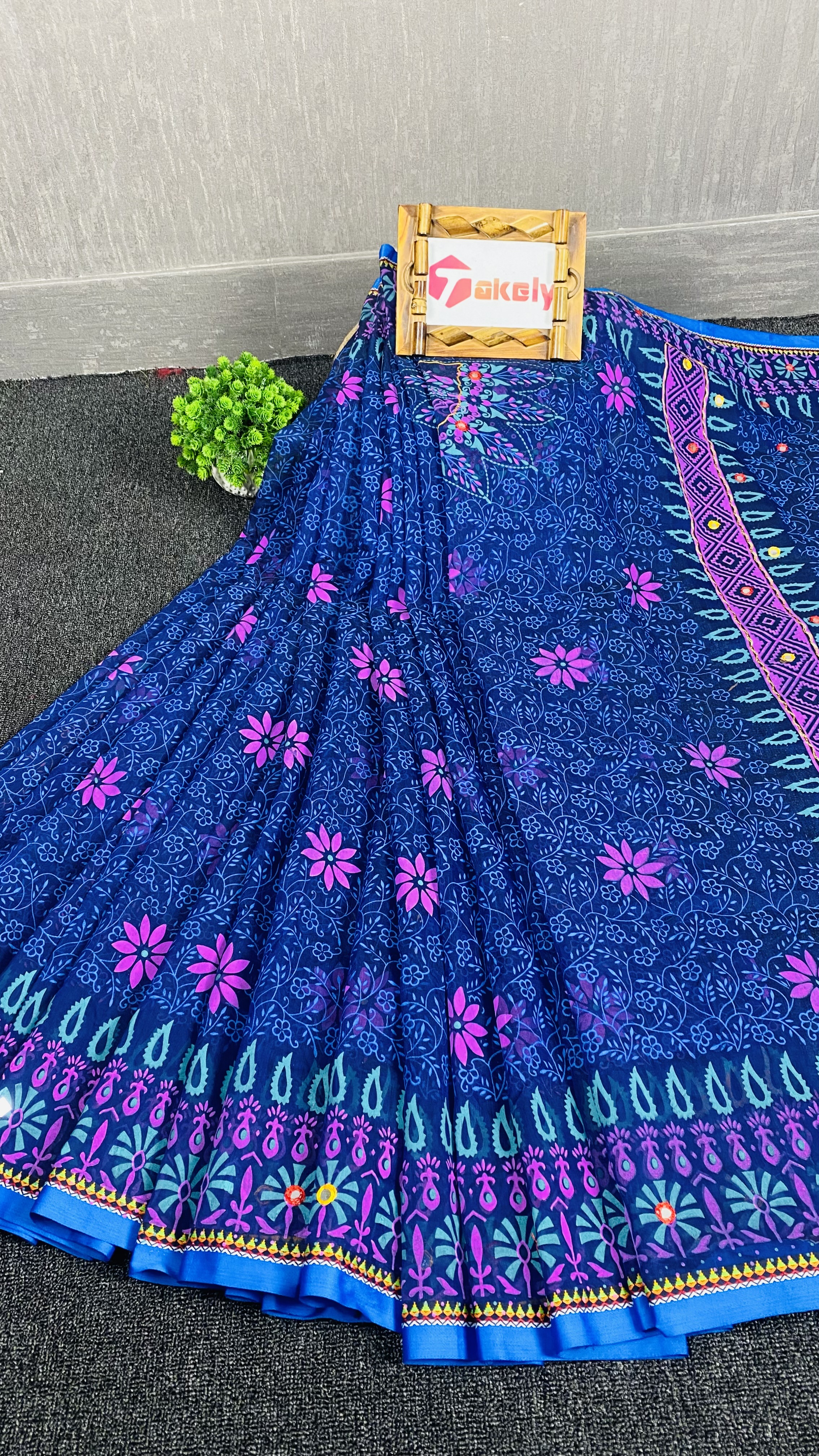 Tangail Mixed Cotton Handblock Saree | TBSS-02