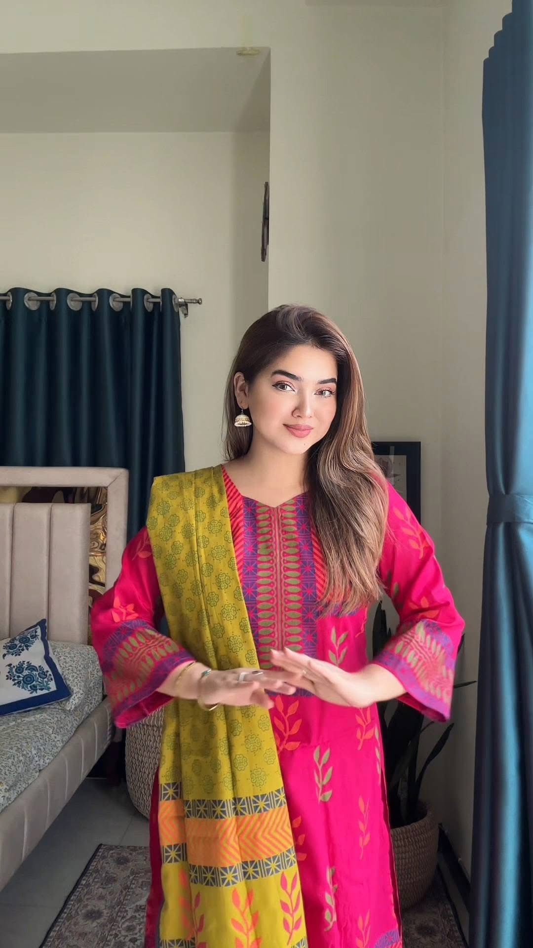 প্রিমিয়াম কটন কাঠব্লকের আনস্টিচ থ্রি পিস | Code-2411