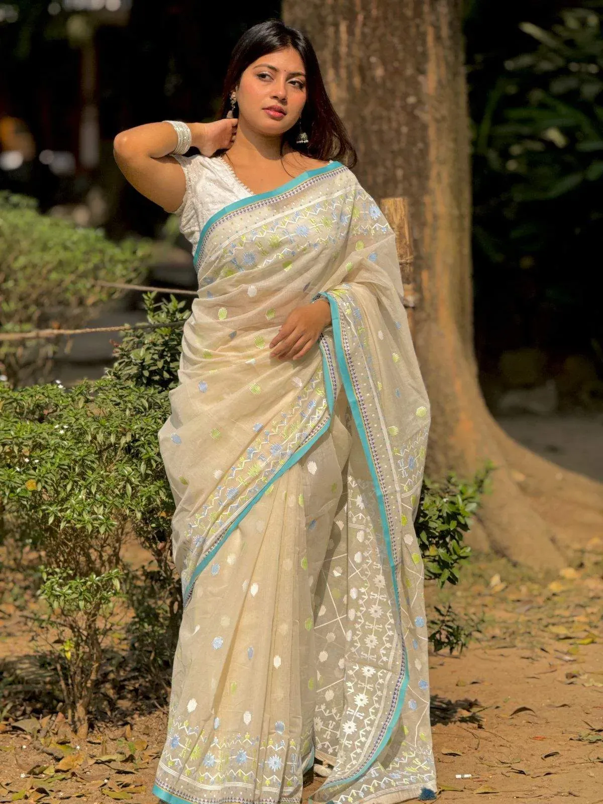 Premium Cotton Ambush Print Boutique Saree | P00151