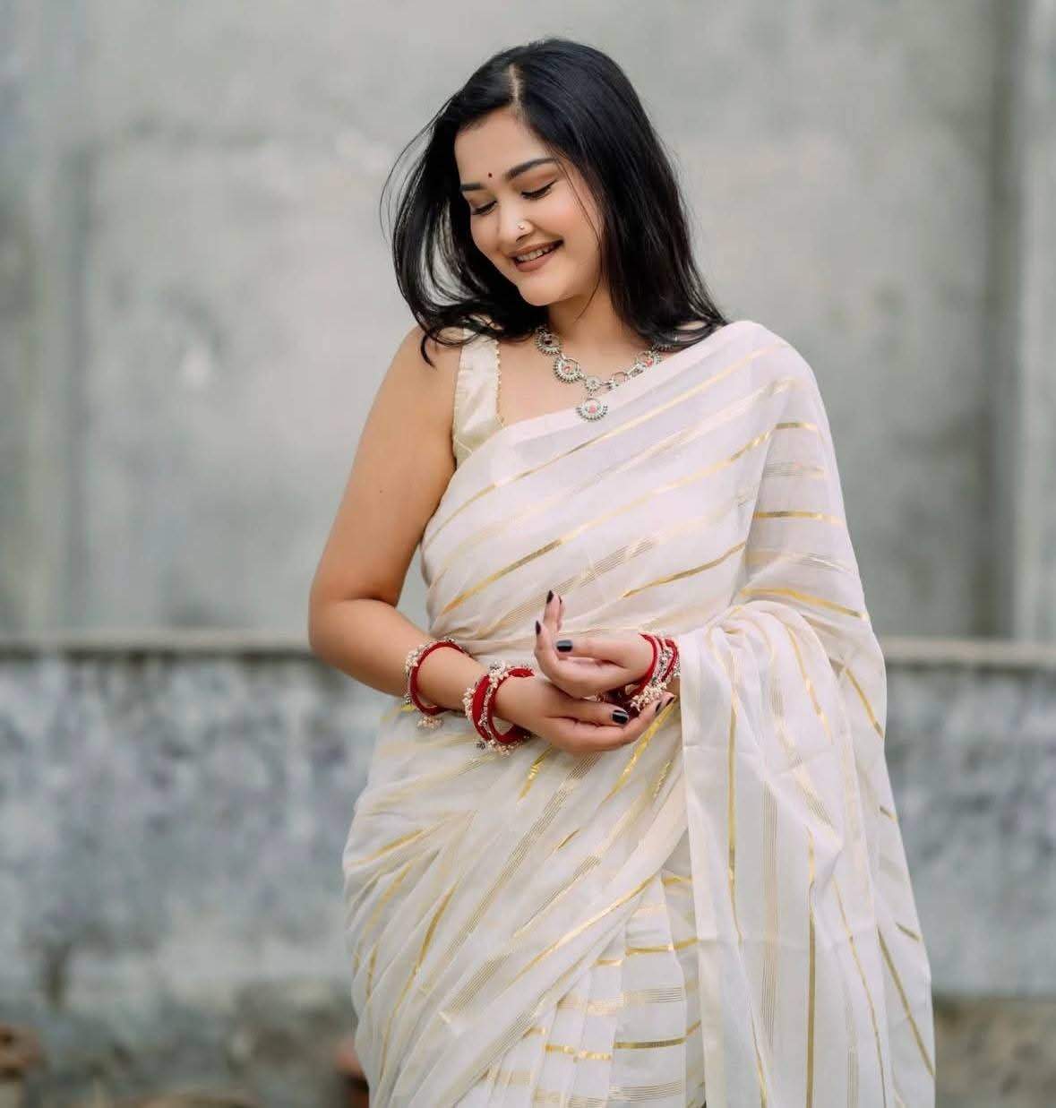 অরিজিনাল টেকলী সুতি শাড়ি।CS-21