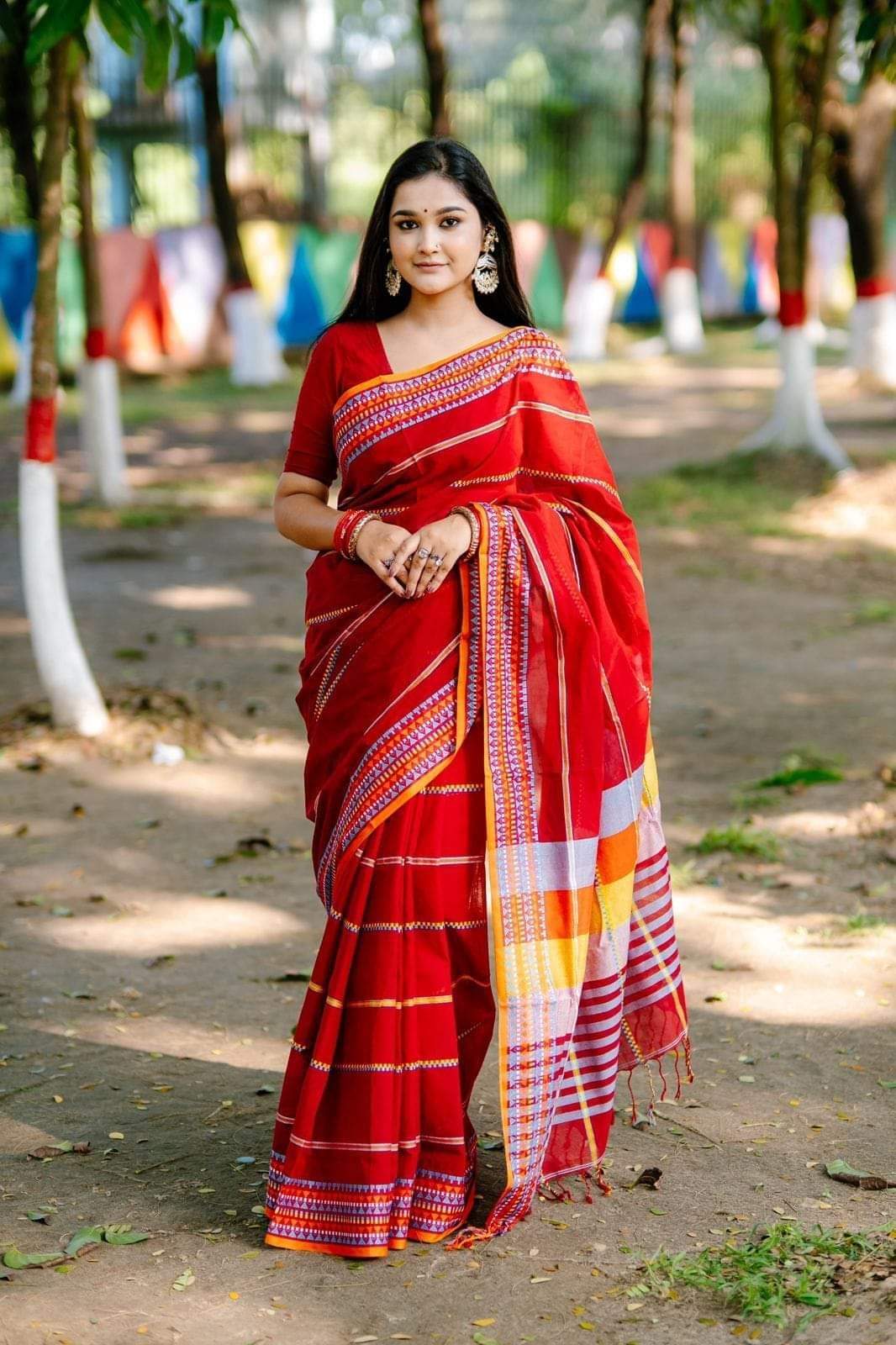 অরিজিনাল টেকলী সুতি শাড়ি।CS-16