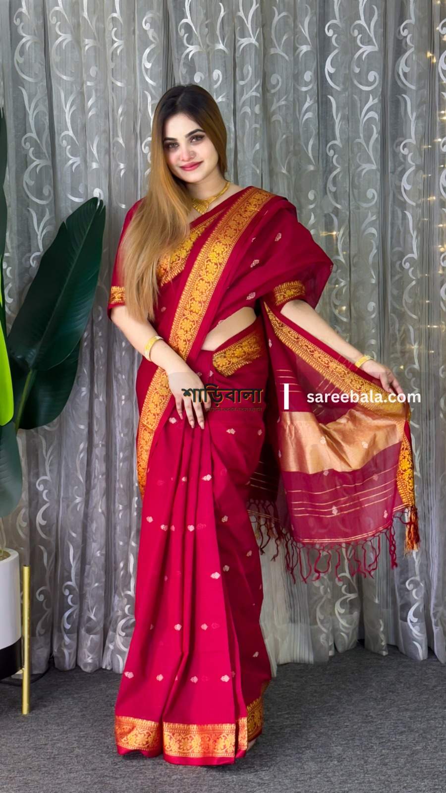 অরিজিনাল টেকলী সুতি শাড়ি। CS-01
