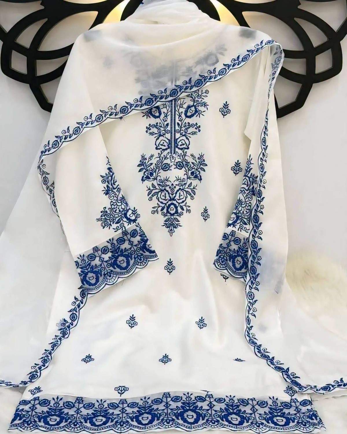 Georgette Stitched Embroidery Three Piece | Code-JP-005