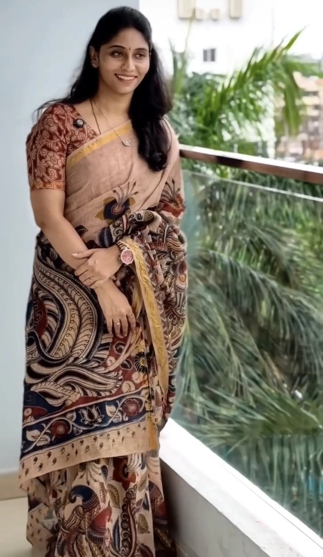 Traditional Block Print Kota Doria Cotton Saree